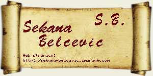 Sekana Belčević vizit kartica